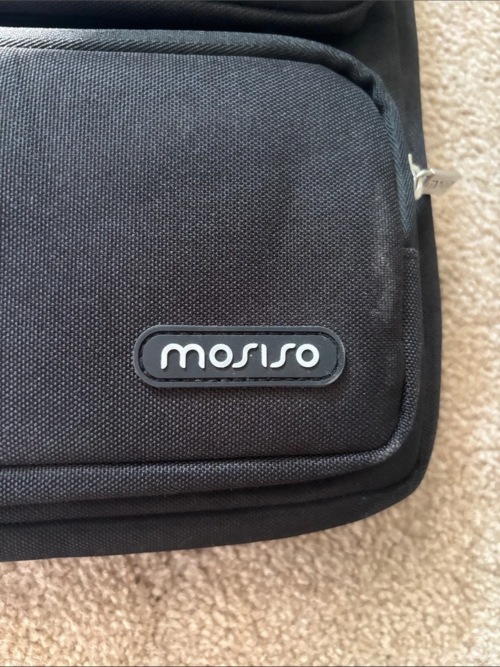 Mosiso Black Compact Laptop Sleeve with Front Pocket